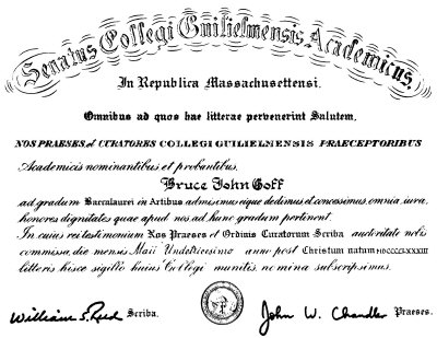 Williams diploma