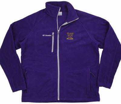 Columbia® Men\'s Fast Trek II fullzip, fleece jacket with zippered side  pockets, zippered right chest pocket and embroidered W & Williams on the  left chest. Purple. | C2002MF-PURPLE