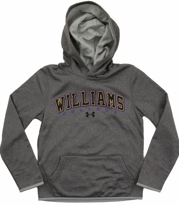 Under Armour® youth ColdGear hooded sweatshirt with muff pocket and  Williams College on the front in purple u0026 gold. Sizes YS - YXL. Carbon  heather. | UY2242-CARBHEA